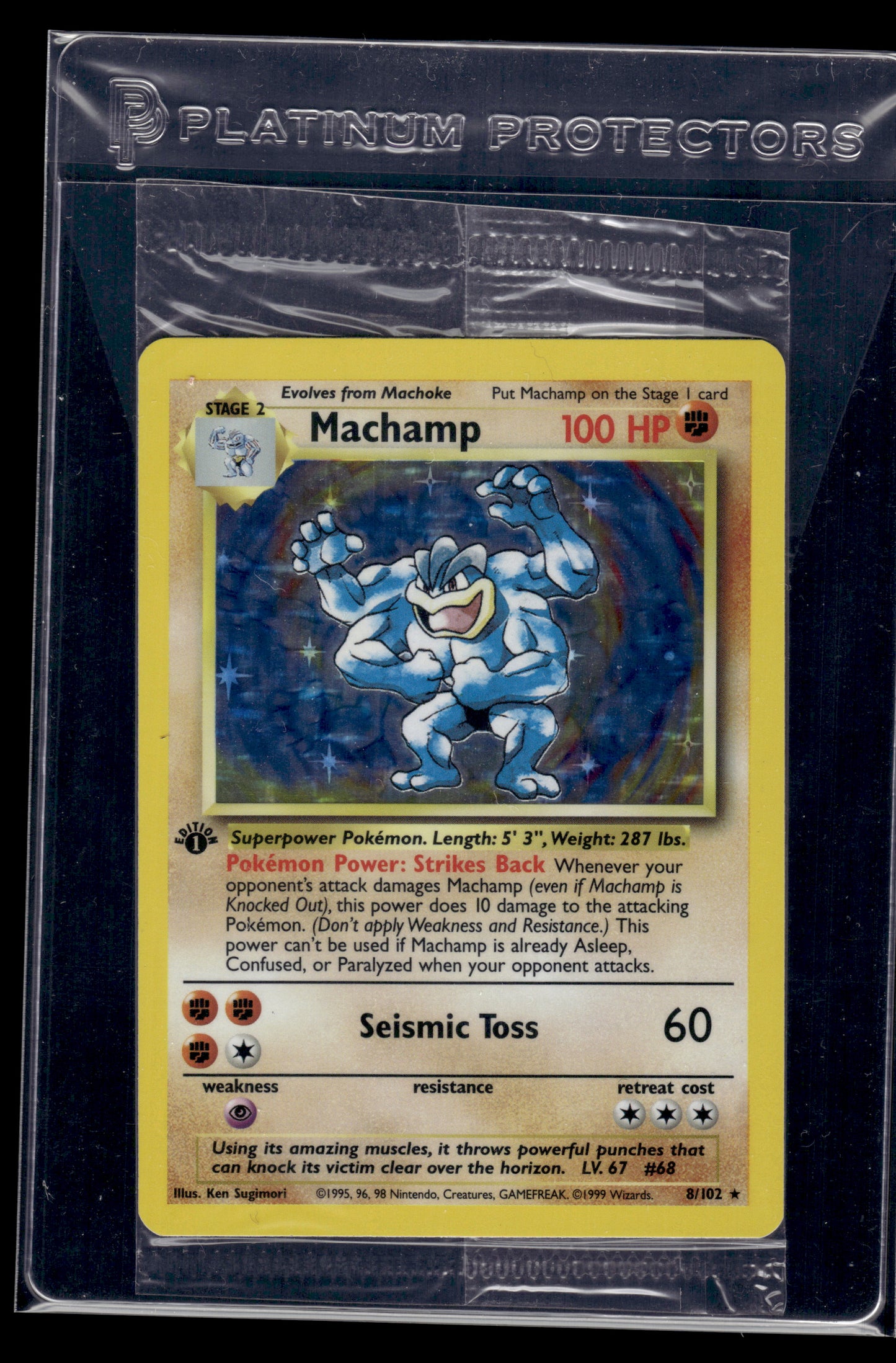 Machamp #008/102 1st Edition SEALED Base Set Promo NM