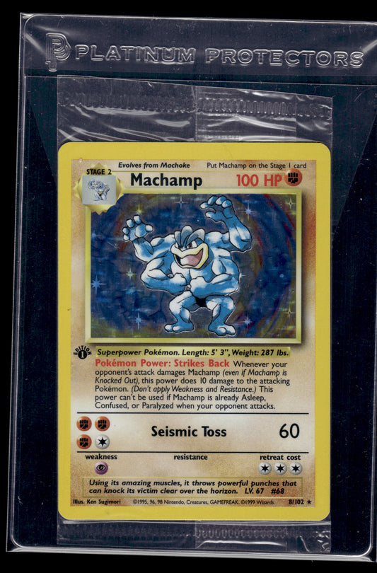 Machamp #008/102 1st Edition SEALED Base Set Promo NM
