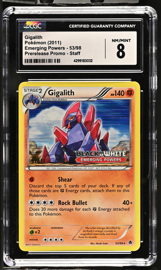 CGC 8 Gigalith #53/98 STAFF 2011 Emerging Powers