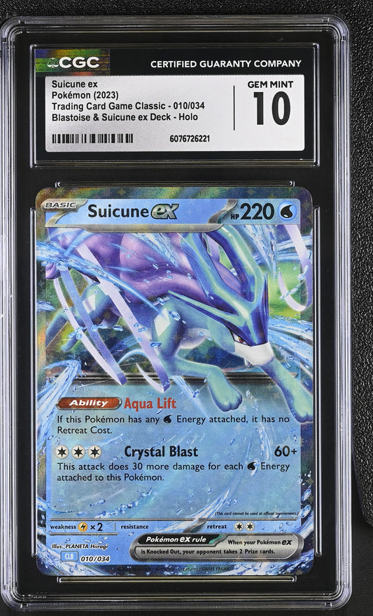 CGC 10 Suicune ex #010/034 Trading Card Game Classic