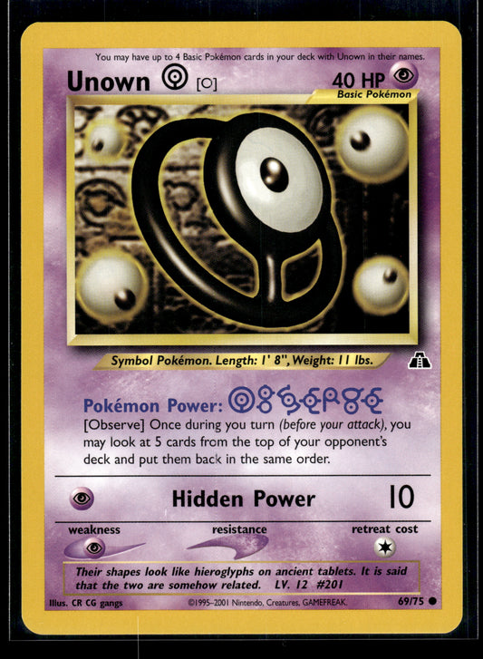 Unown [O] #69/75 Neo Discovery LP