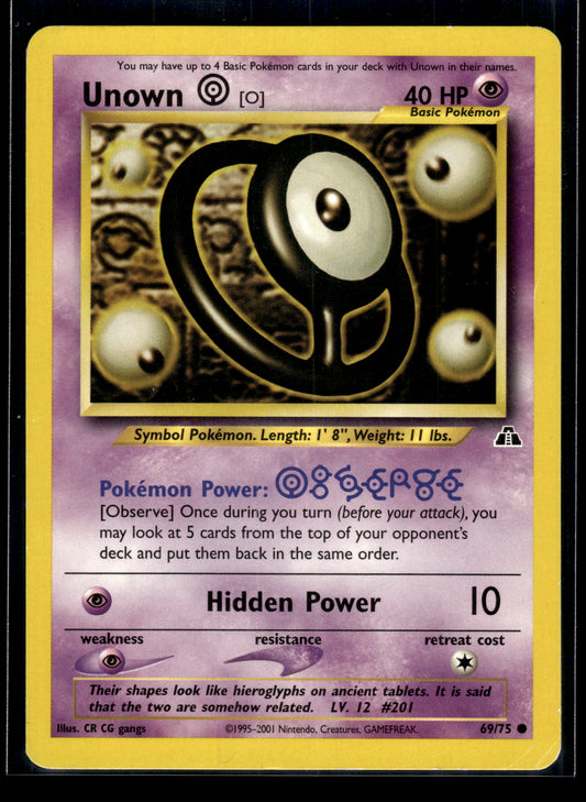 Unown [O] #69/75 Neo Discovery MP