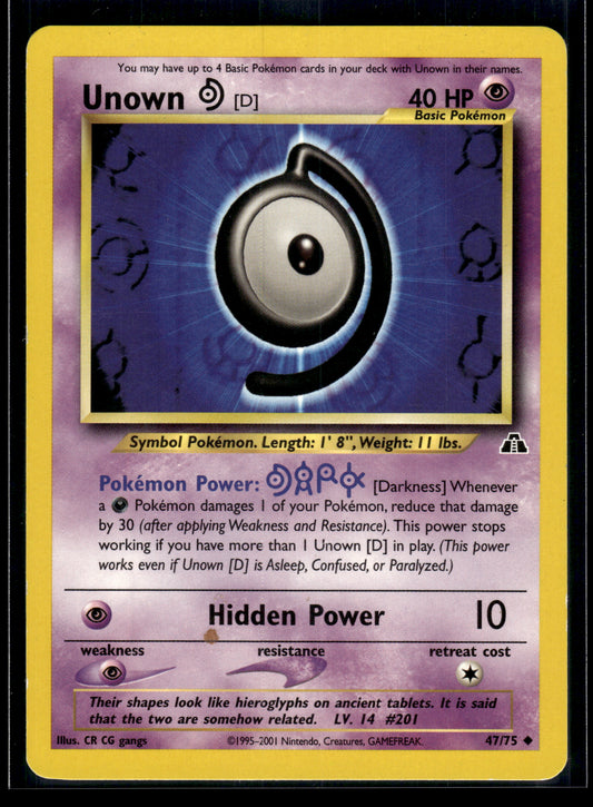Unown [D] #47/75 Neo Discovery LP