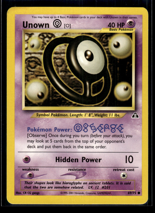 Unown [O] #69/75 Neo Discovery LP