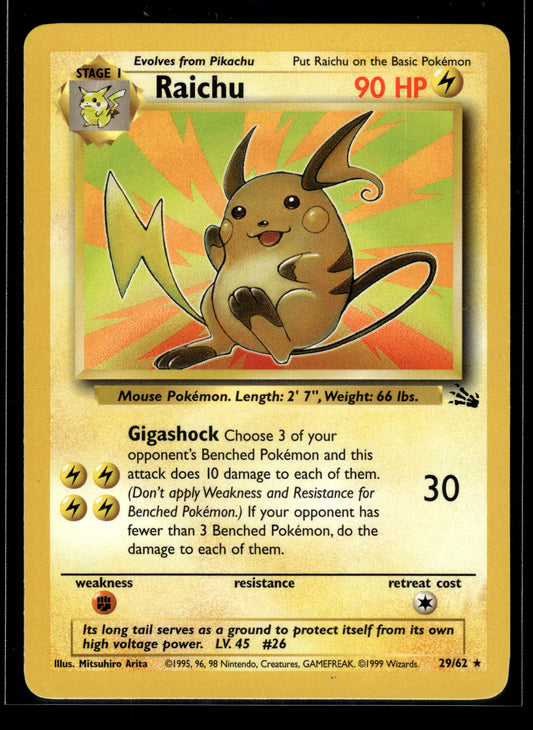 Raichu #29/62 Fossil LP