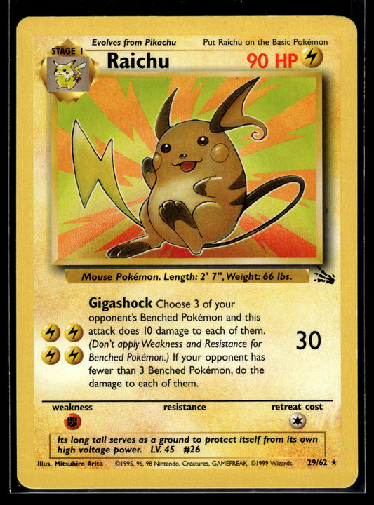 Raichu #29/62 Fossil LP