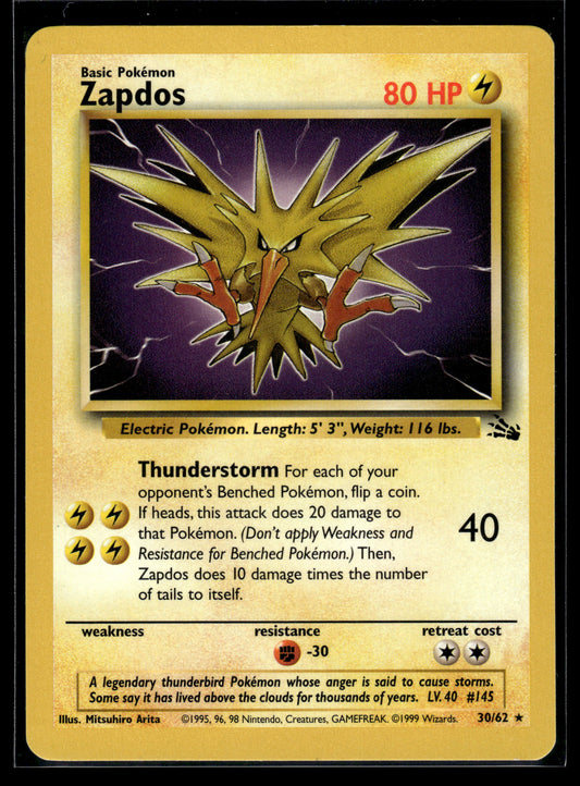 Zapdos #30/62 Fossil LP