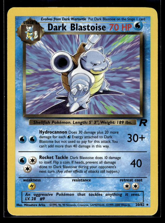 Dark Blastoise #20/82 Team Rocket LP