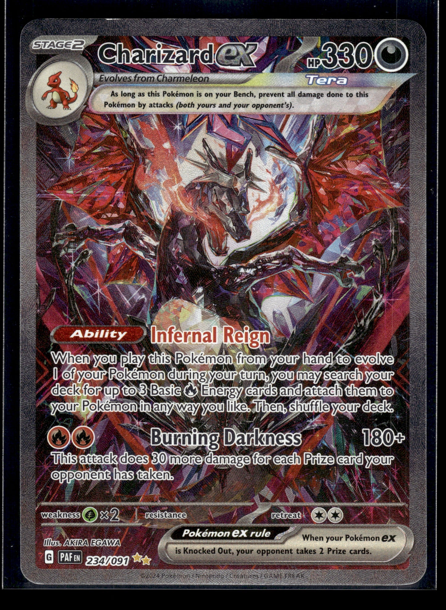 Charizard ex #234/091 Paldean Fates LP