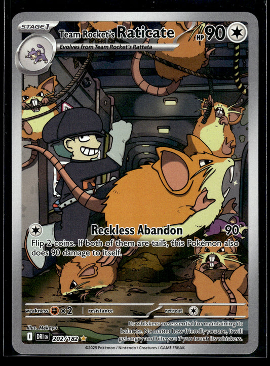 Team Rocket's Raticate #202/182 Destined Rivals LP