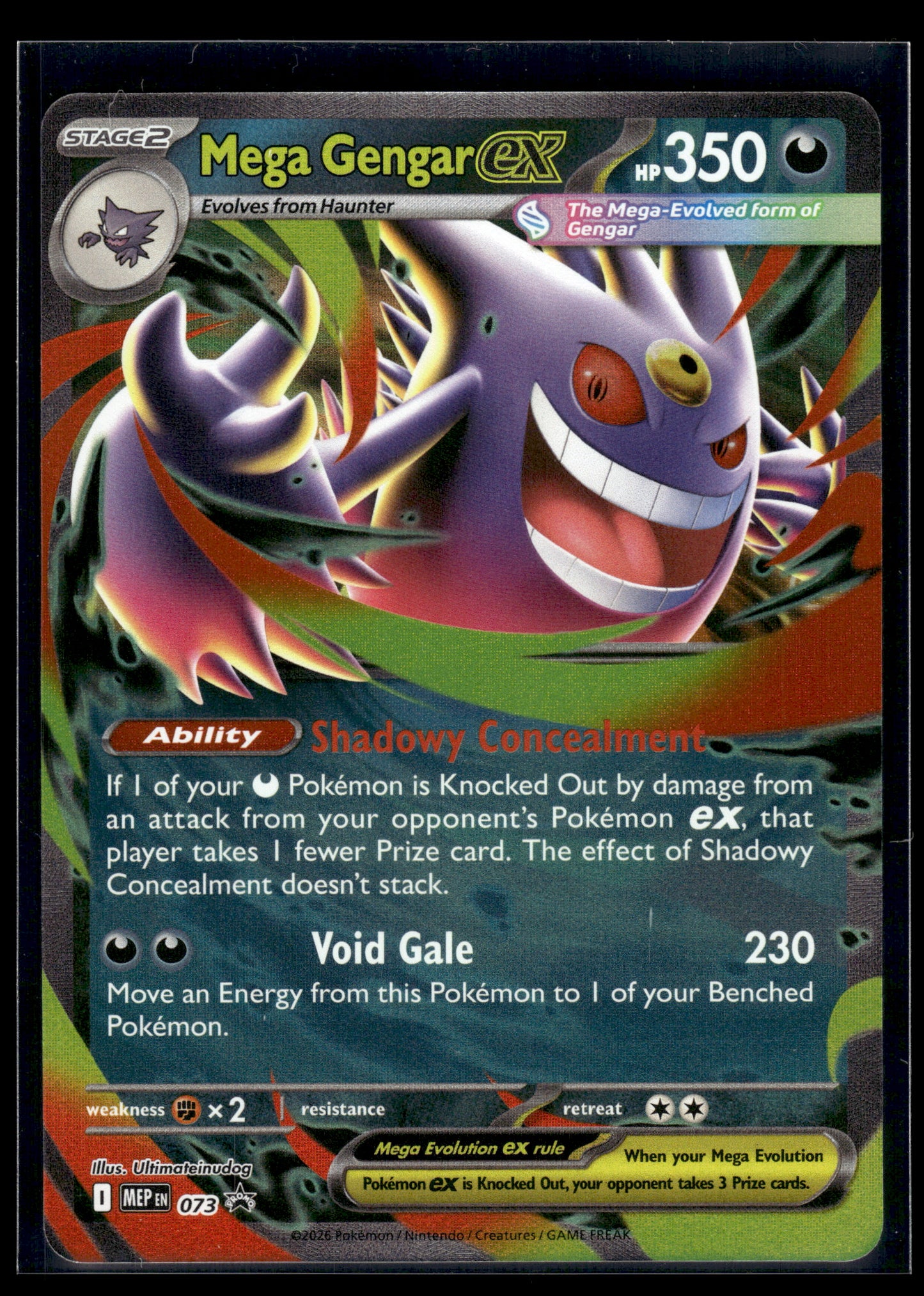 Mega Gengar ex #073 Mega Evolution Promo NM