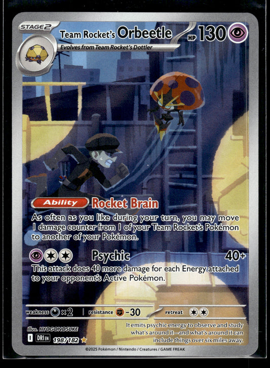 Team Rocket's Orbeetle #198/182 Destined Rivals VLP
