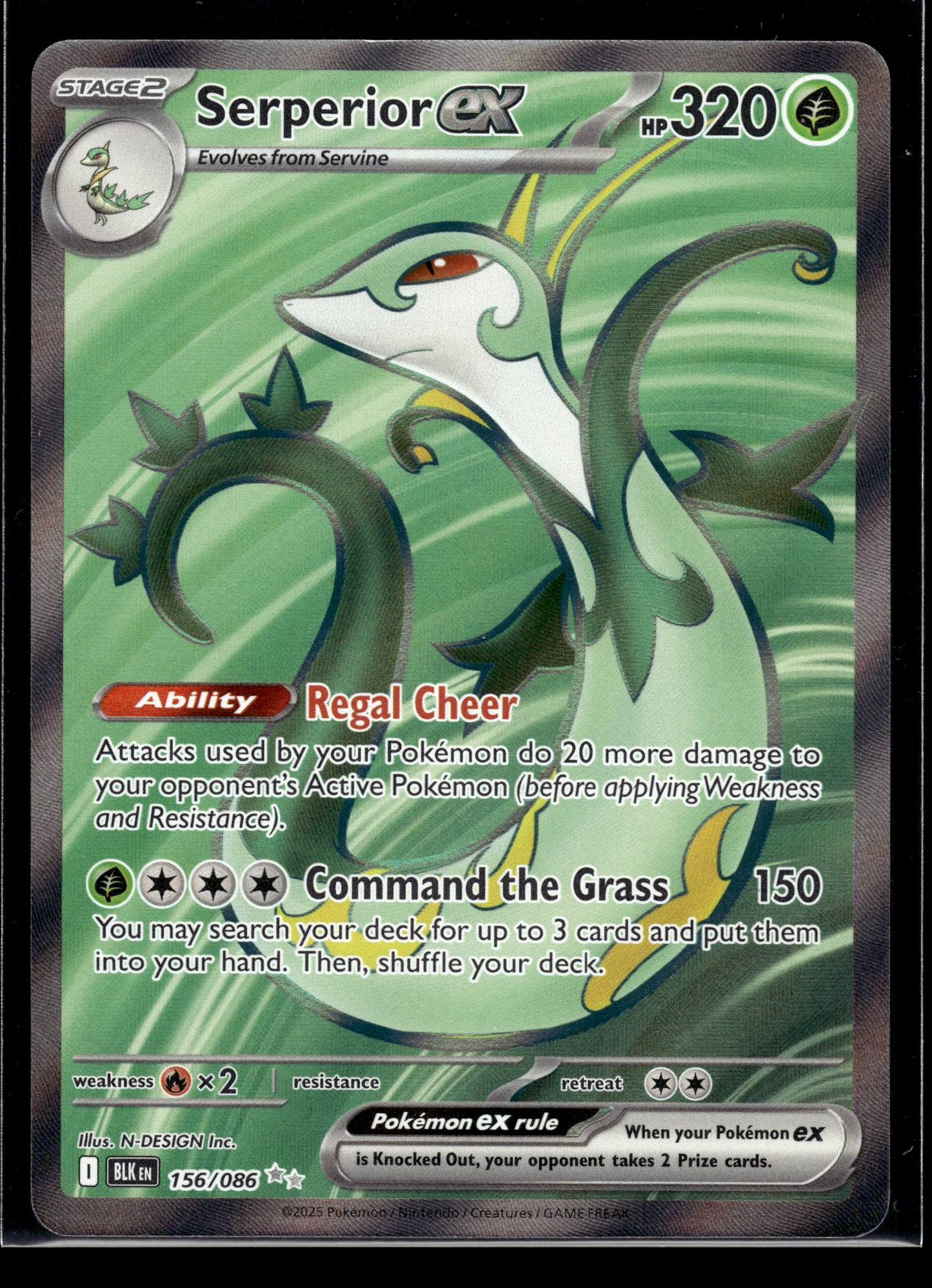 Serperior ex #156/086 Black Bolt NM