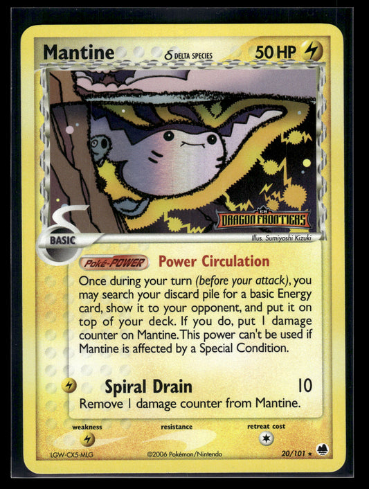 Mantine (Delta Species) #20/101 Reverse Holo Dragon Frontiers LP