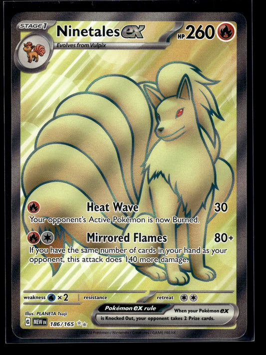 Ninetales ex #186/165 Scarlet & Violet 151 VLP