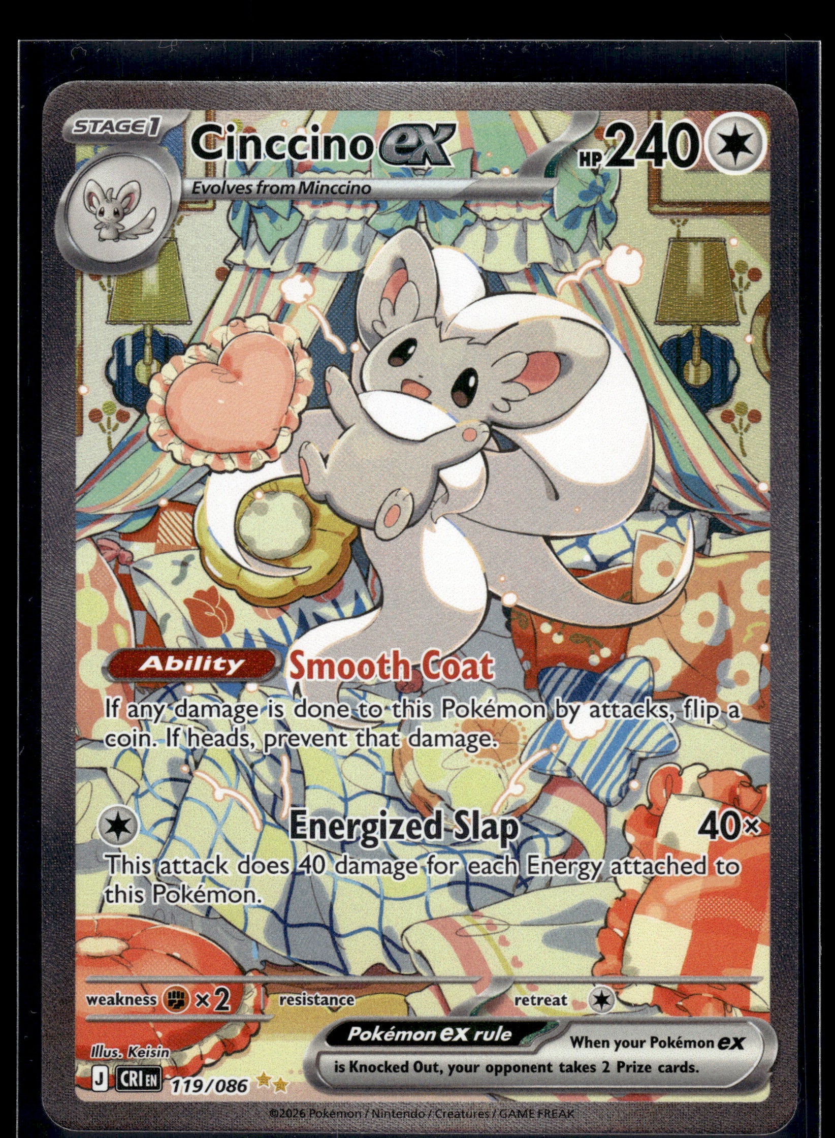 Cinccino ex #119/086 Chaos Rising NM
