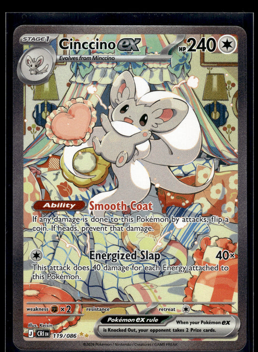 Cinccino ex #119/086 Chaos Rising NM