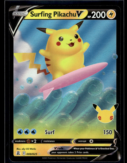 Surfing Pikachu V #008/025 Celebrations VLP