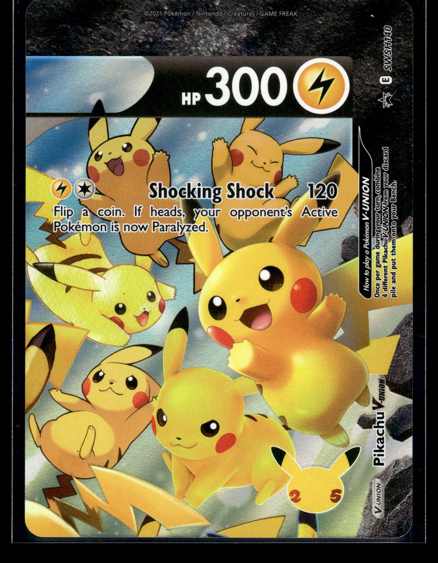 Pikachu V-Union #SWSH140 Sword & Shield Promo Cards NM