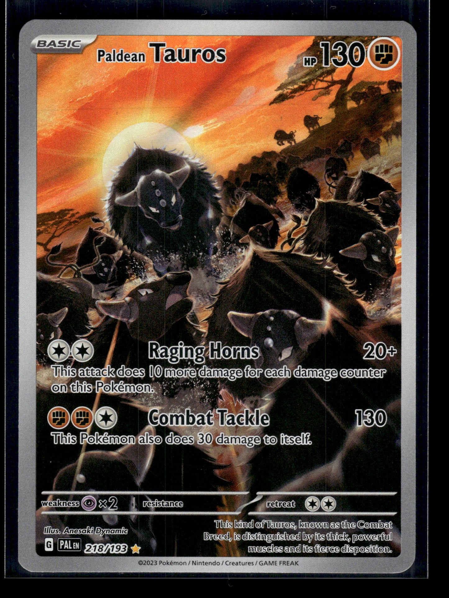 Paldean Tauros #218/193 Paldea Evolved VLP