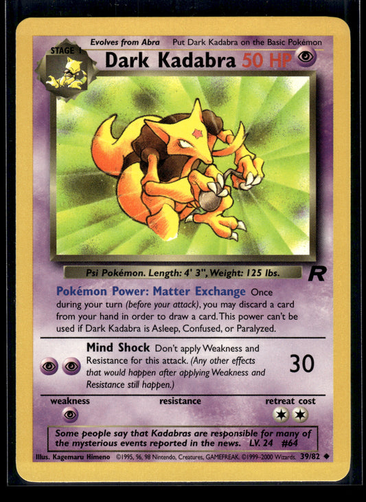 Dark Kadabra #39/82 Team Rocket LP