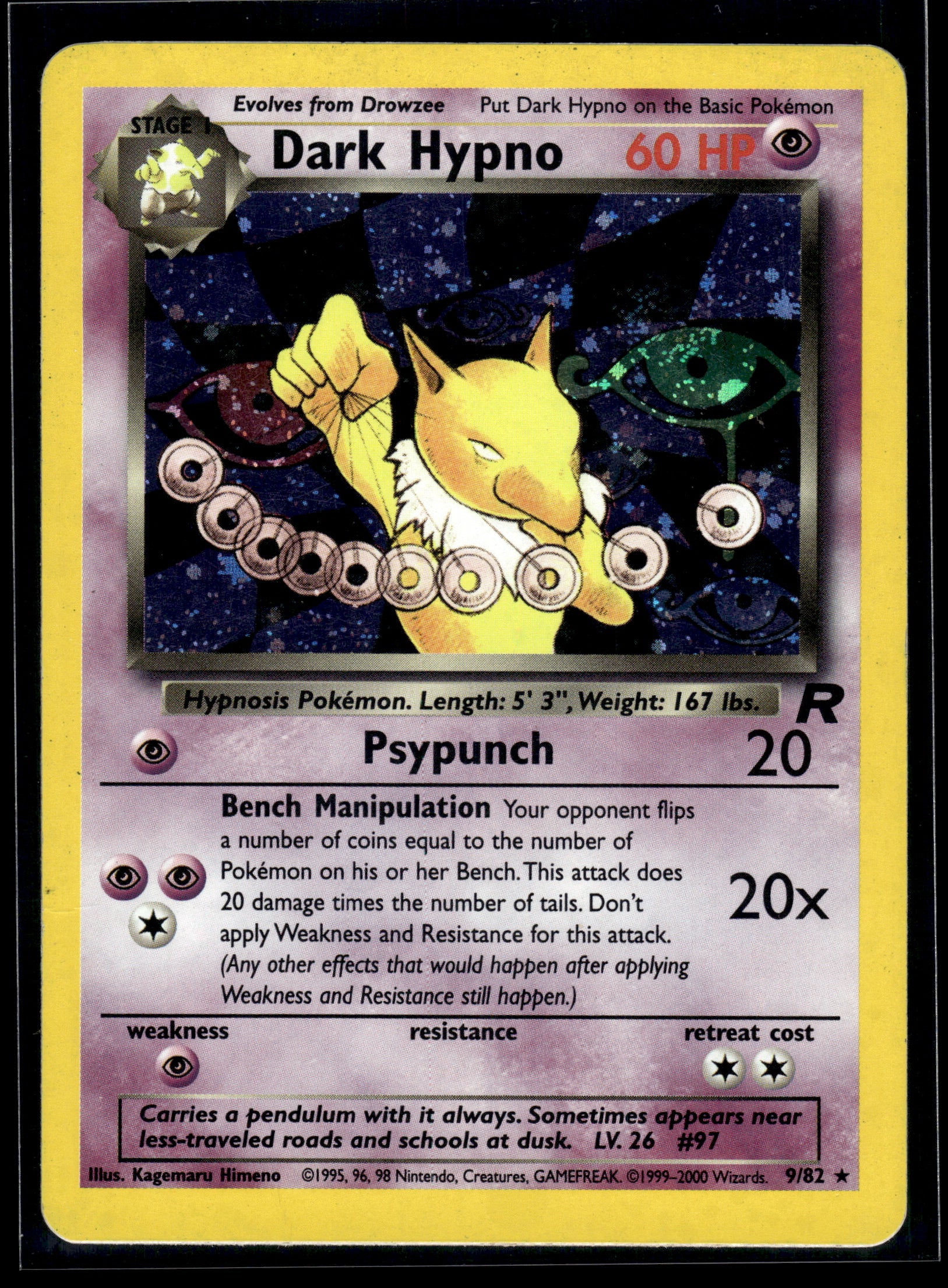 Dark Hypno #09/82 Team Rocket MP