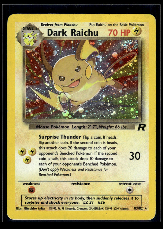 Dark Raichu #83/82 Team Rocket MP
