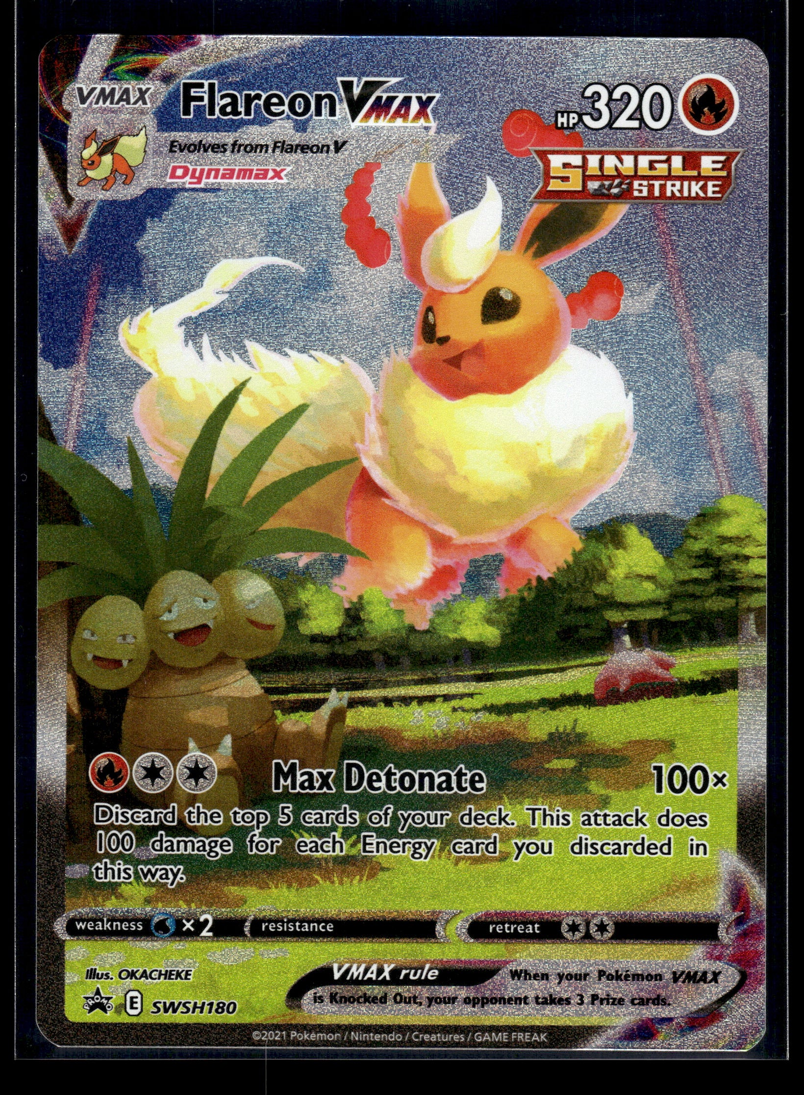 Flareon VMAX #SWSH180 Sword & Shield Promo Cards LP