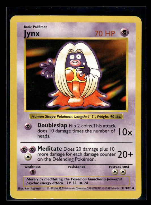 Jynx #031/102 Base Set (Shadowless) MP