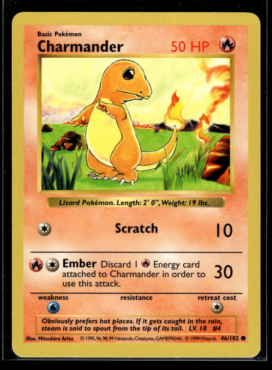 Charmander #046/102 Base Set (Shadowless) LP