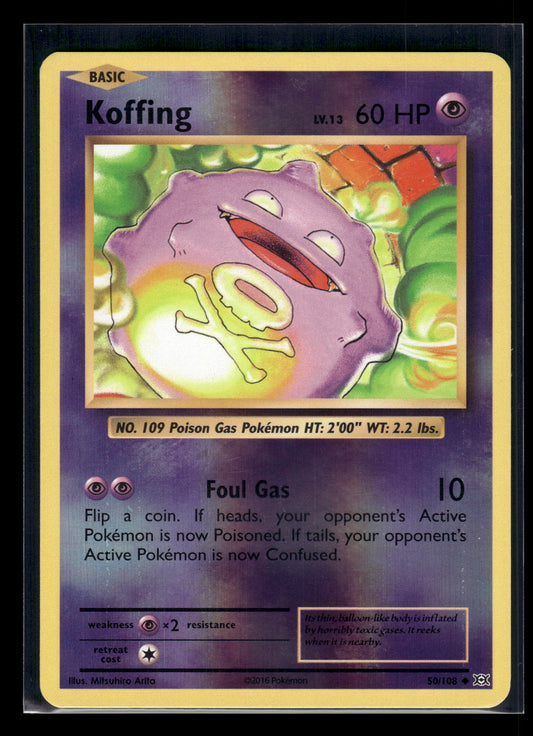 Koffing #50/108 Reverse Holo Evolutions LP