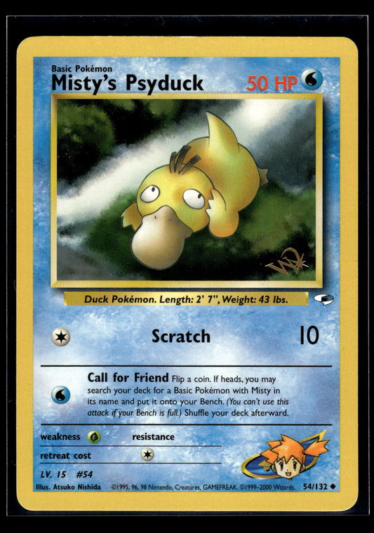 Misty's Psyduck #054/132 STAMPED Gym Heroes LP