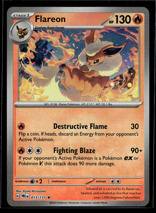 Flareon (Master Ball) #013/131 Prismatic Evolutions LP