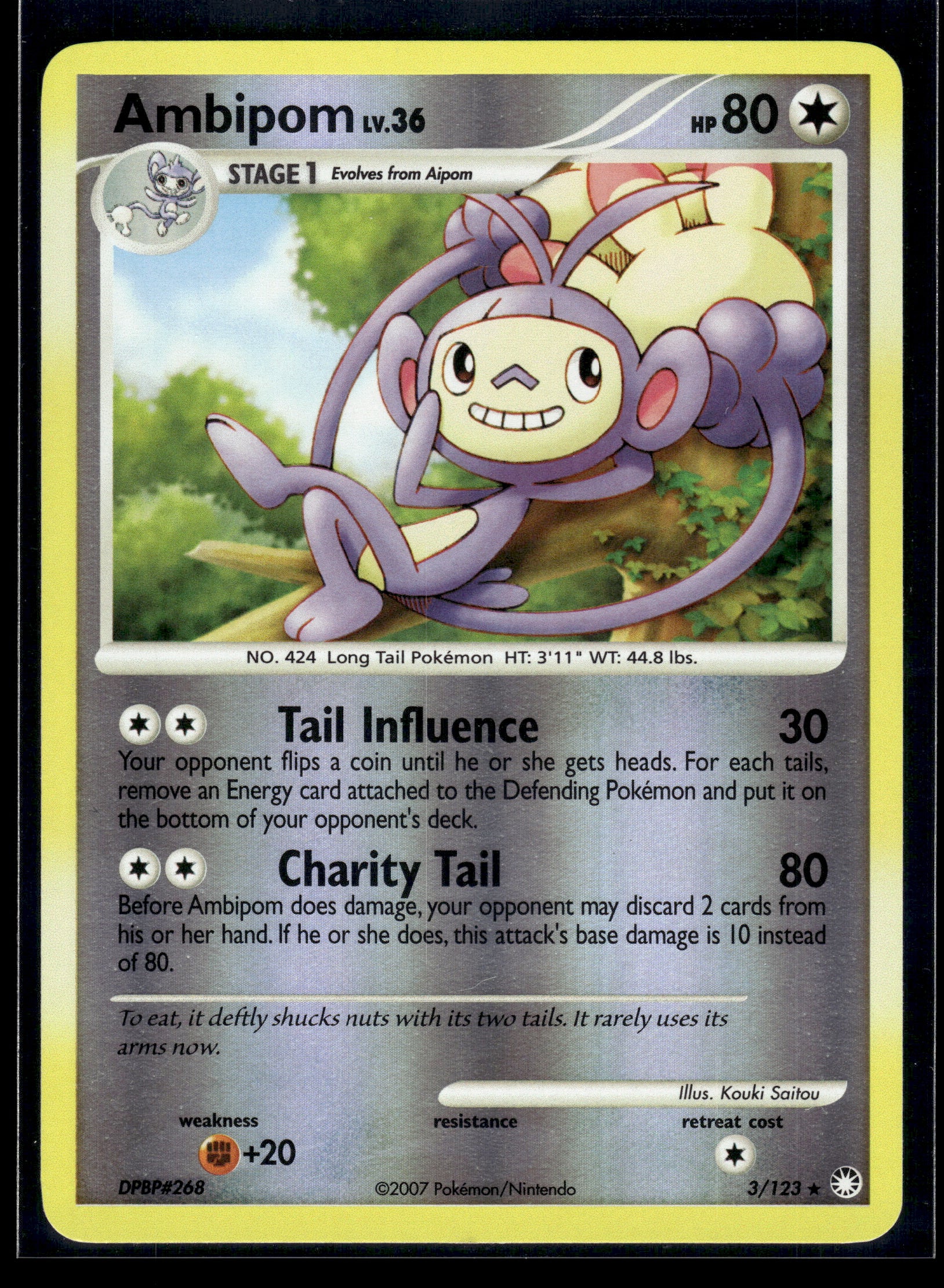 Ambipom #3/123 Reverse Holo Mysterious Treasures LP