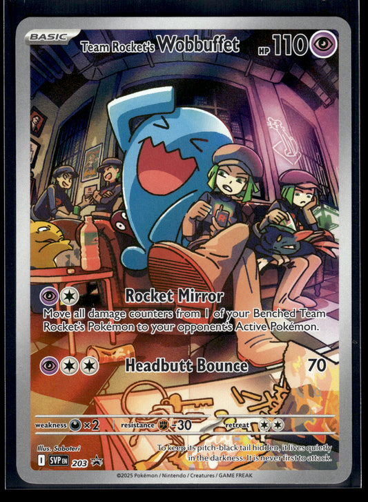 Team Rocket's Wobbuffet #203 Scarlet & Violet Promo VLP