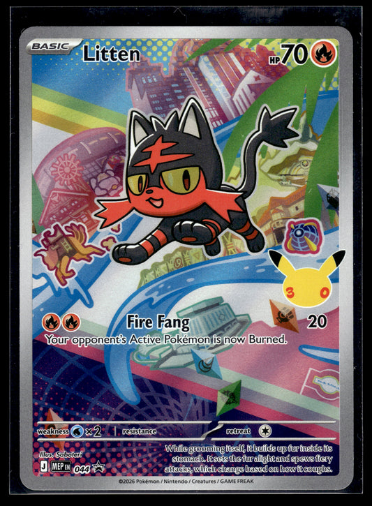 Litten #044 Mega Evolution Promo NM