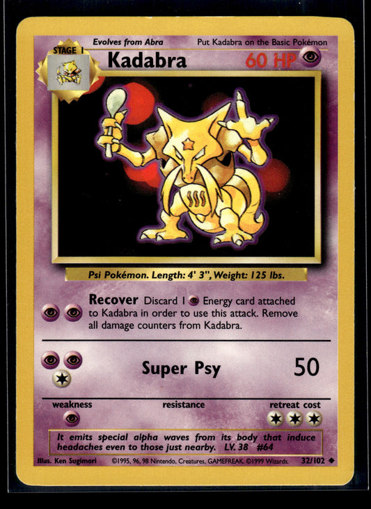 Kadabra #032/102 Base Set LP