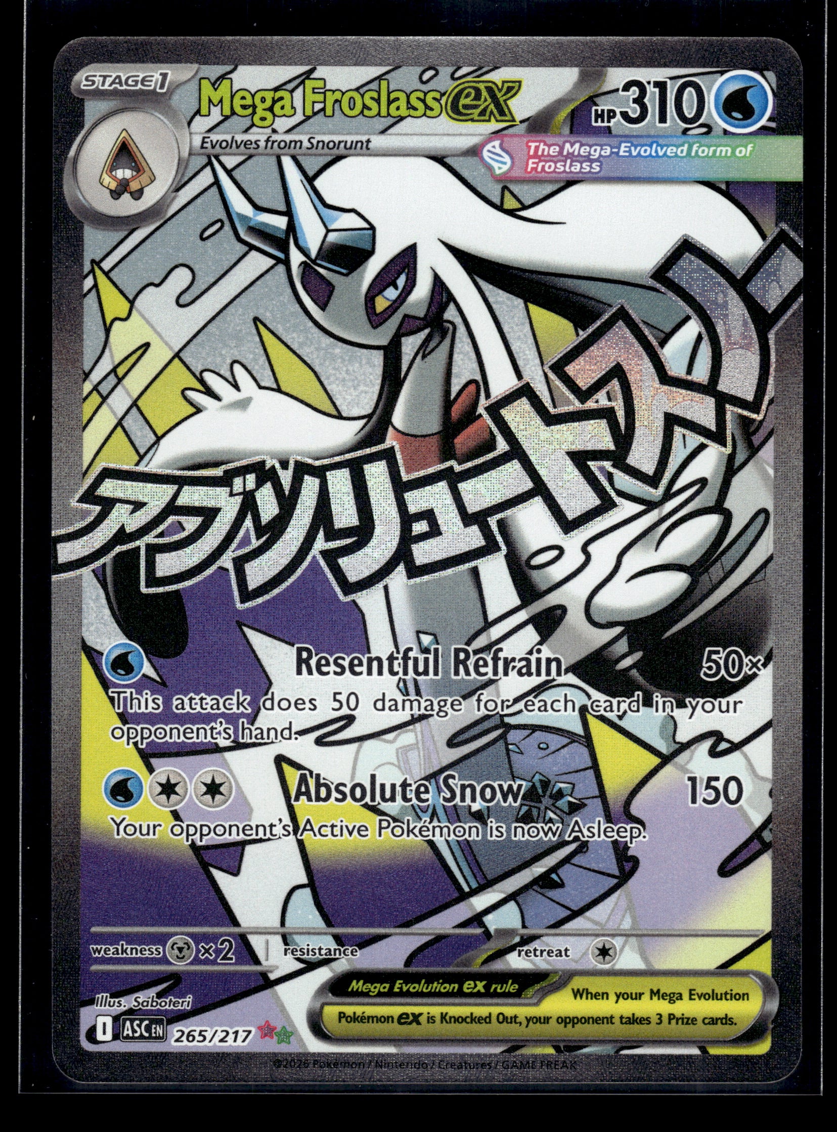 Mega Froslass ex #265/217 Ascended Heroes NM