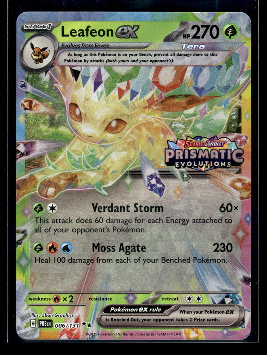 Leafeon ex #006/131 STAMPED Prismatic Evolutions NM