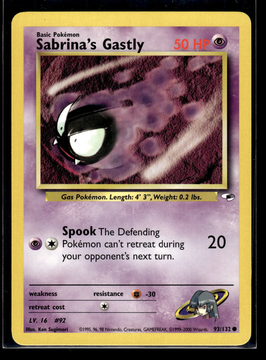 Sabrina's Gastly #093/132 Gym Heroes LP