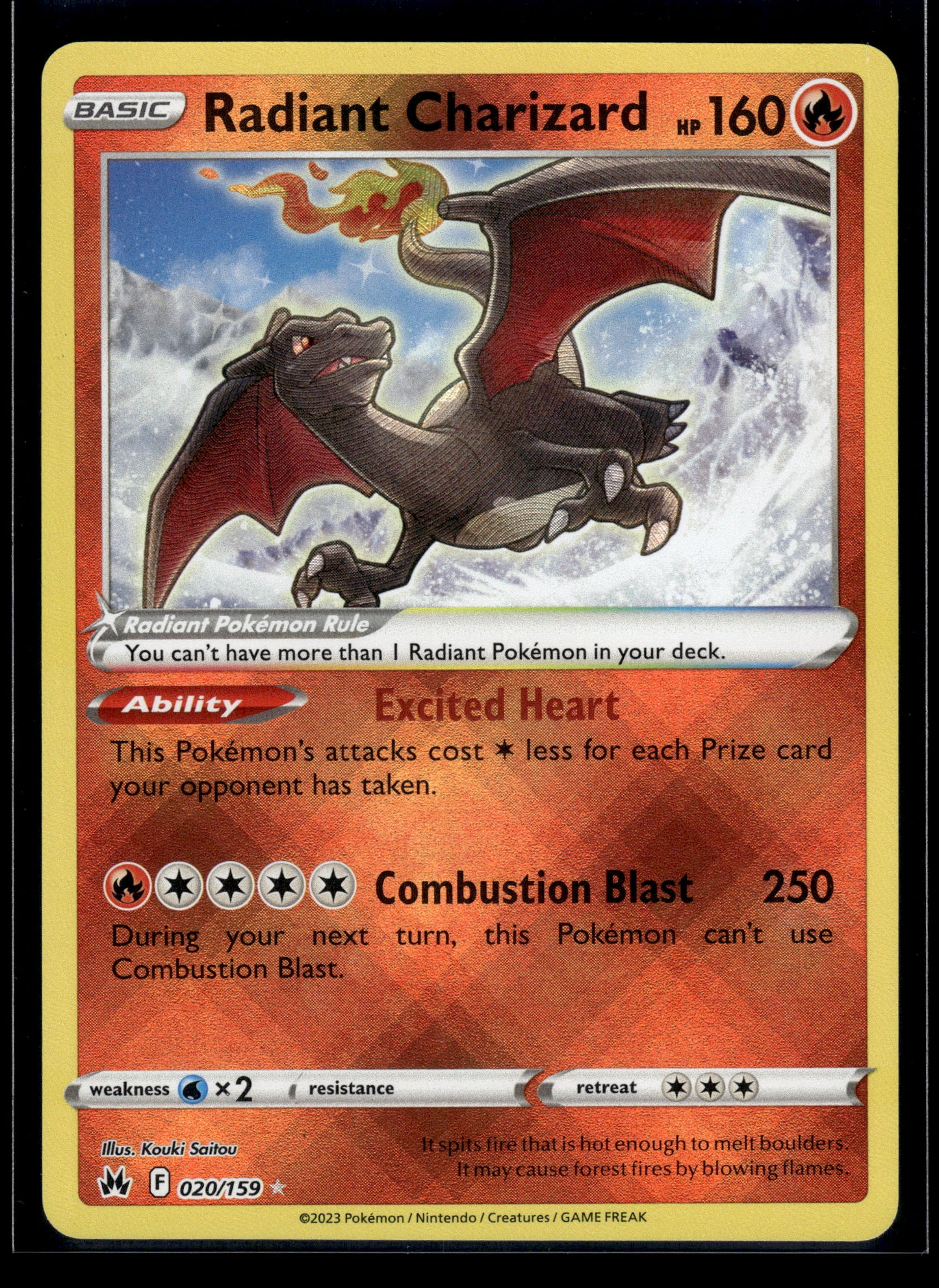 Radiant Charizard #020/159 Crown Zenith NM