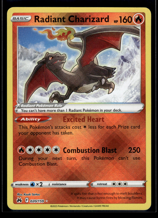 Radiant Charizard #020/159 Crown Zenith NM