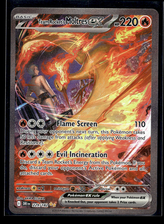 Team Rocket's Moltres ex #229/182 Destined Rivals NM