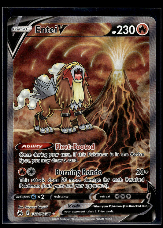 Entei V #GG36/GG70 Crown Zenith: Galarian Gallery VLP