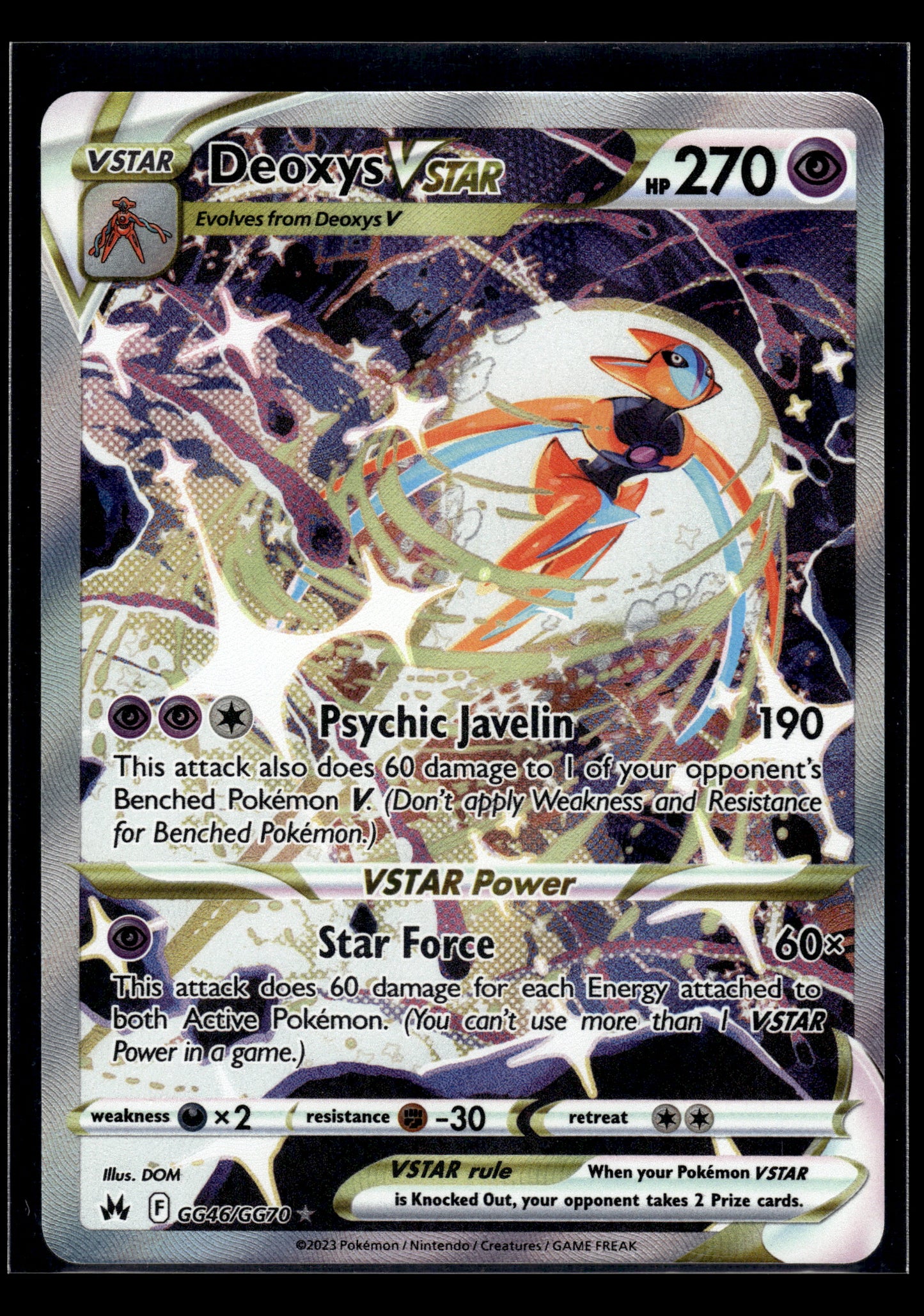 Deoxys VSTAR #GG46/GG70 Crown Zenith: Galarian Gallery NM
