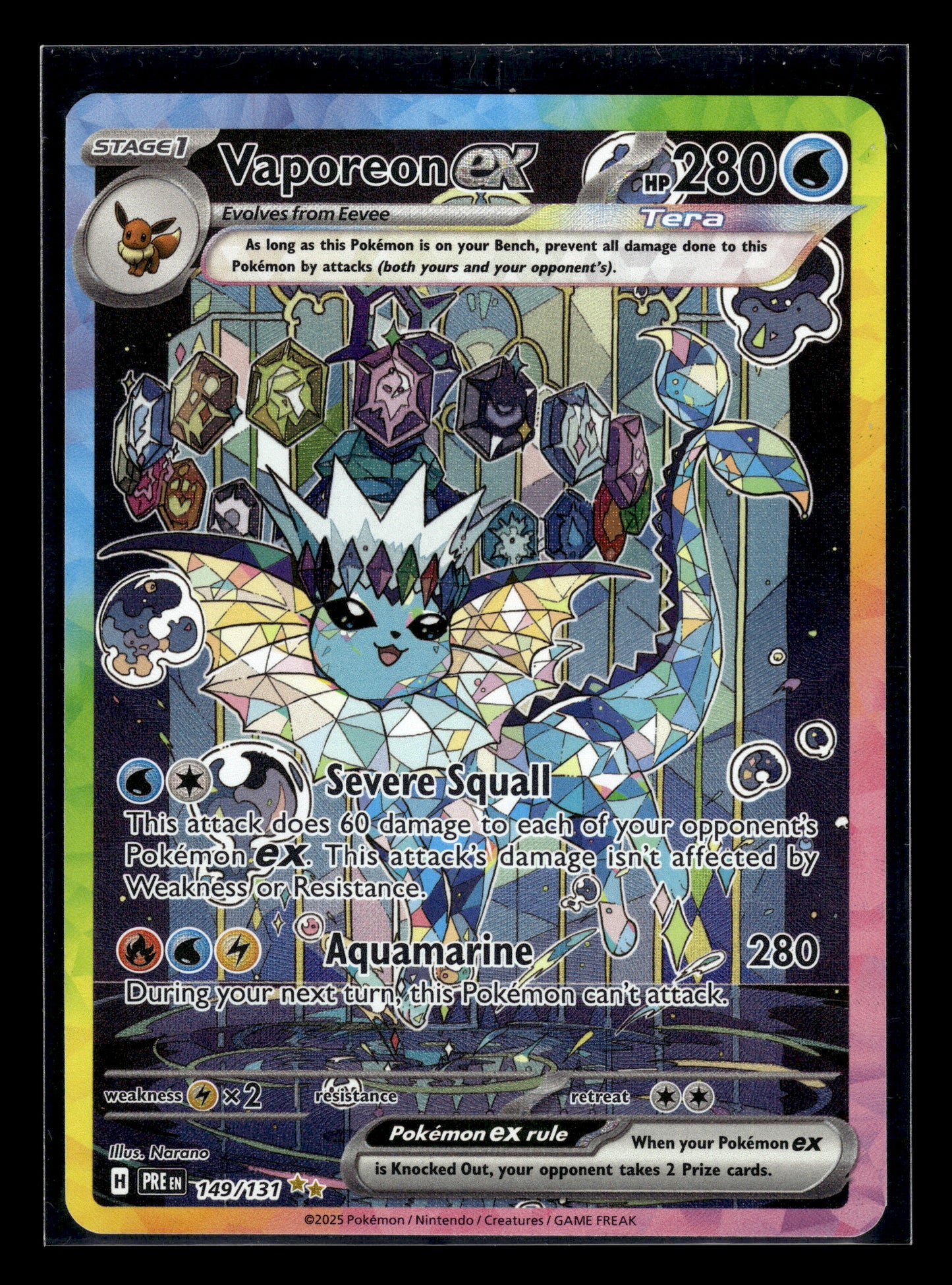 Vaporeon ex #149/131 Prismatic Evolutions VLP
