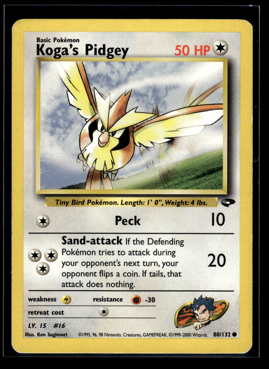 Koga's Pidgey #080/132 Gym Challenge MP