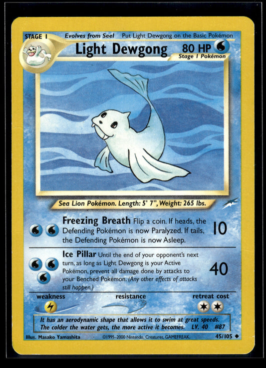 Light Dewgong #045/105 Neo Destiny MP