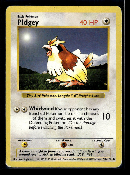 Pidgey #057/102 Base Set (Shadowless) HP