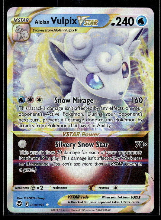 Alolan Vulpix VSTAR #034/195 Silver Tempest VLP